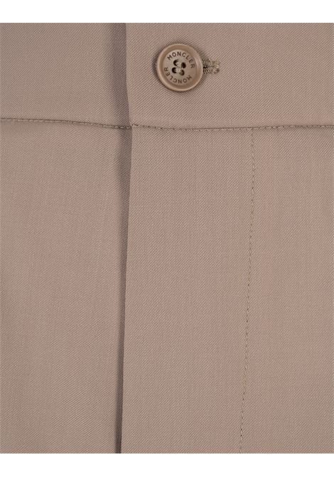 Pantaloni Sartoriali In Gabardina Di Lana Beige MONCLER | 091-2A00016 597FV208